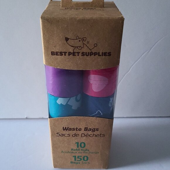 BEST PET SUPPLIES DOG POOP BAGS -150 ct( ASSORTED)LEAK-PROOF TEAR RESISTANT - Picture 1 of 12